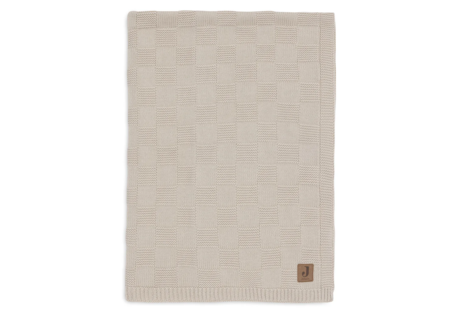 Колискова в’язана ковдра Jollein Box Knit 75×100, теплий пісок GOTS – інтернет-магазин Jollein