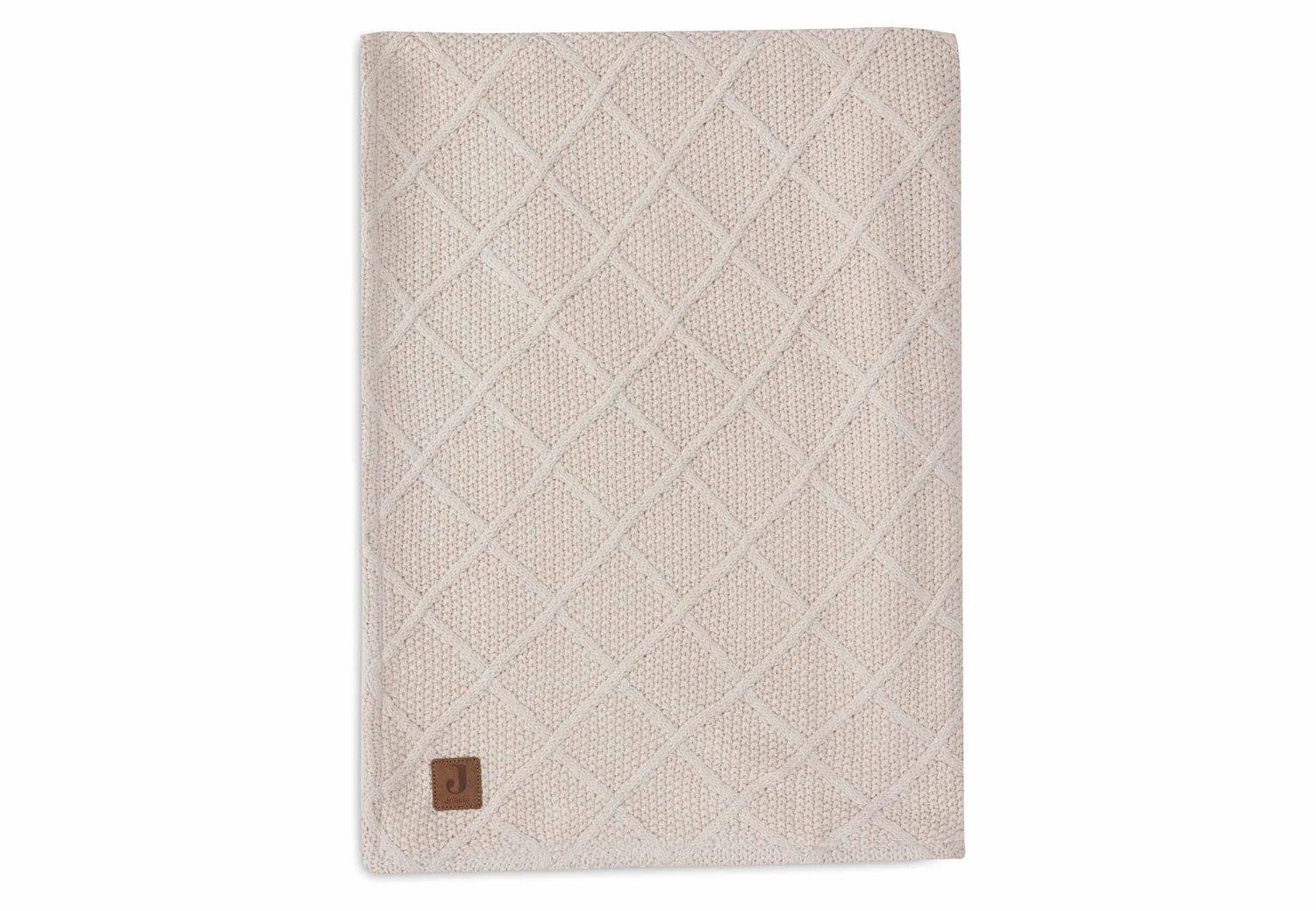 Колискова ковдра Jollein Check Knit 75×100, вівсяна/teddy fleece – інтернет-магазин Jollein