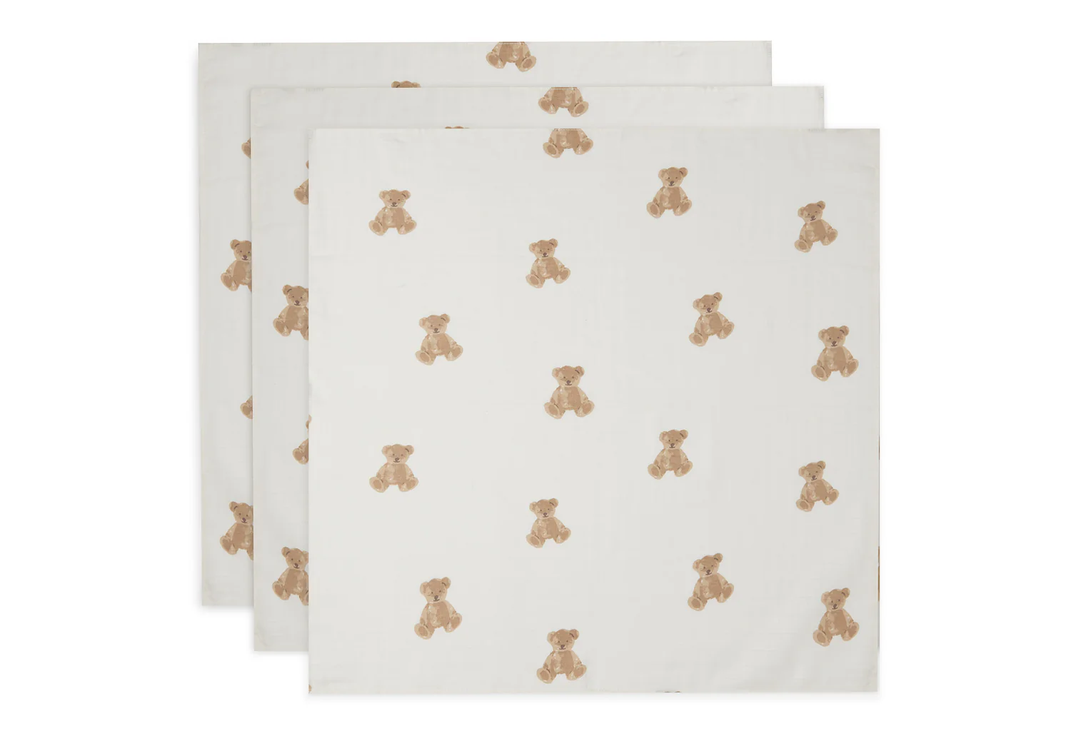 Муслінові пелюшки Jollein 70×70, Teddy Bear, 3 шт. – інтернет-магазин Jollein