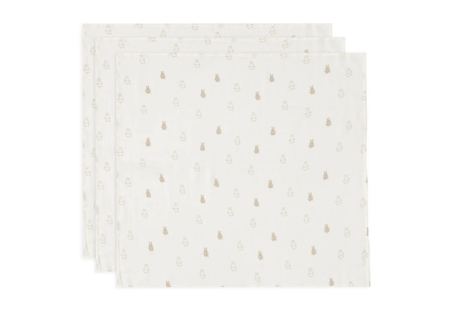 Муслінові пелюшки Jollein 70×70 Happy Miffy, нуга, 3 шт. – інтернет-магазин Jollein