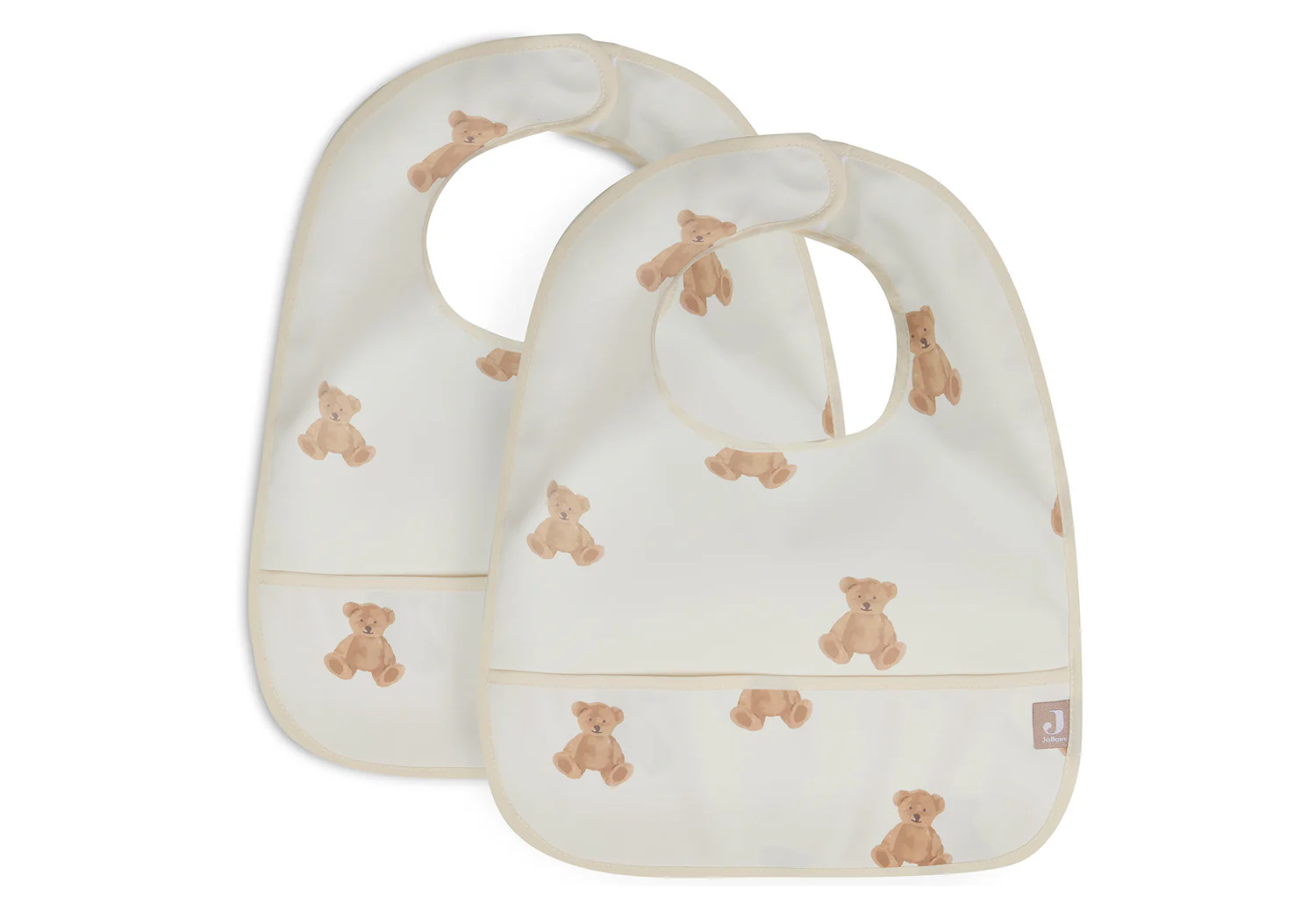 Нагрудник Jollein Waterproof, Teddy Bear (2pack), 2 шт. – інтернет-магазин Jollein