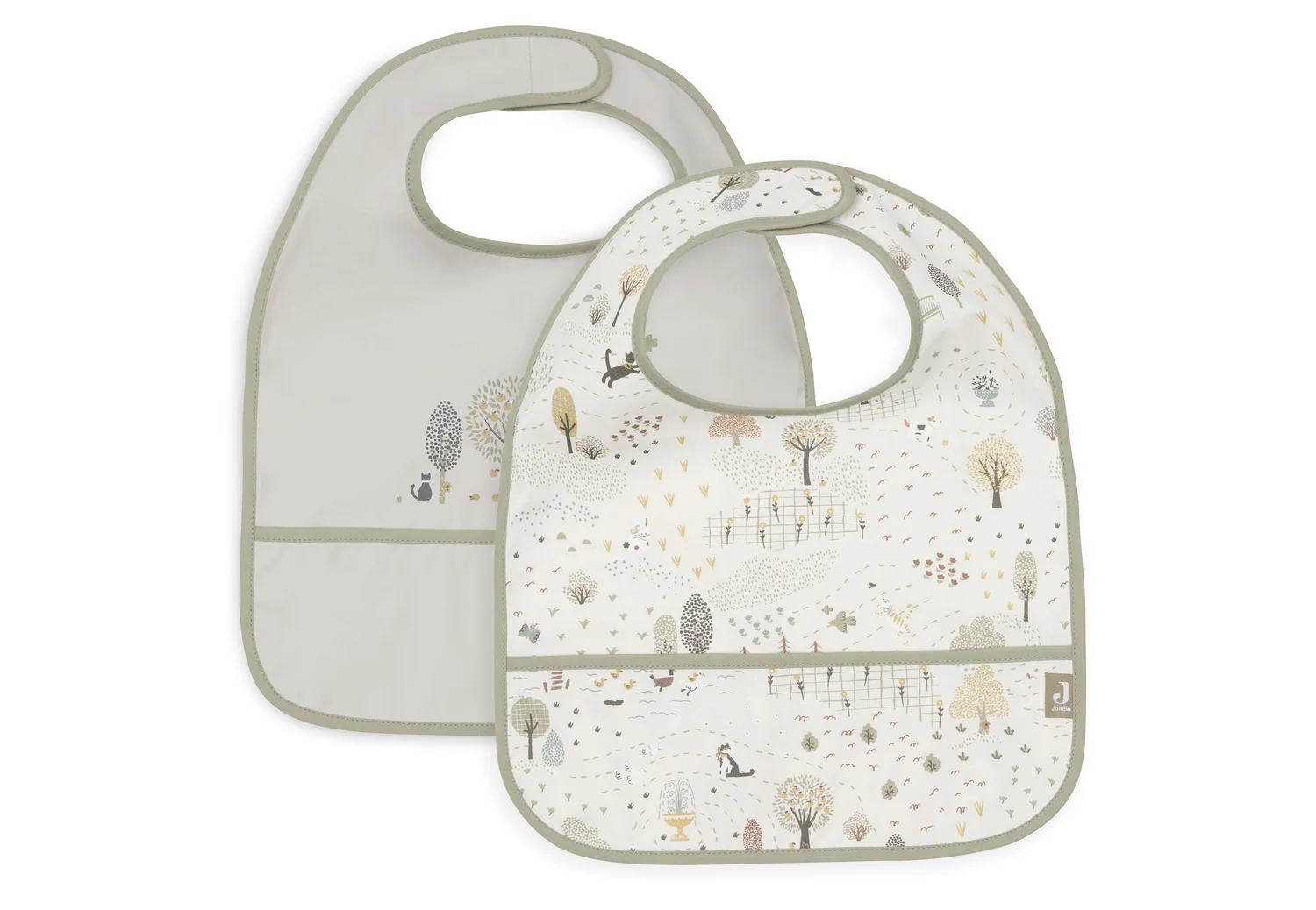 Нагрудник Jollein Waterproof, Tiny Park (2pack), 2 шт. – інтернет-магазин Jollein