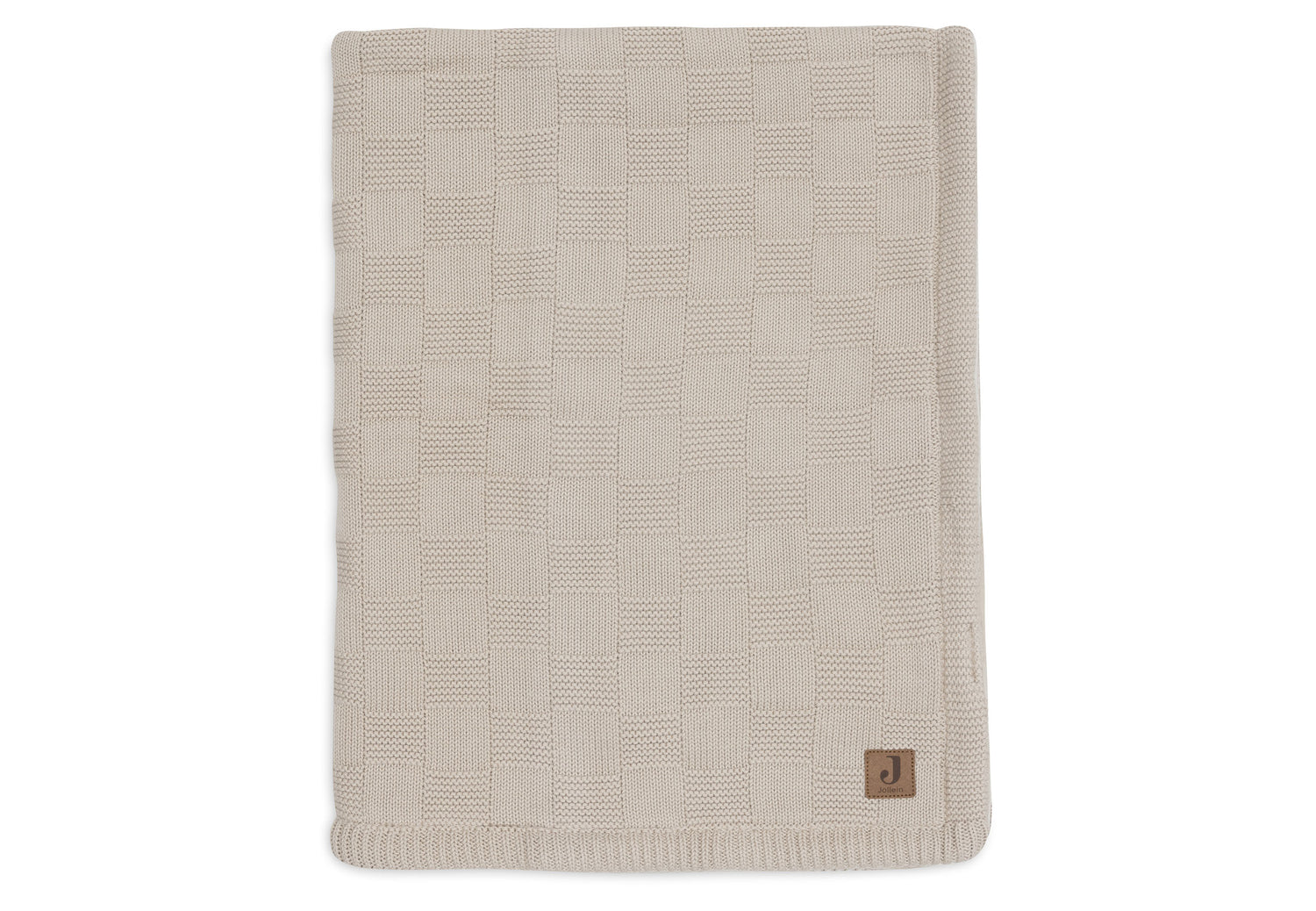 Колискова ковдра Jollein 75×100 см, Box Knit теплий пісок/Velvet GOTS – інтернет-магазин Jollein